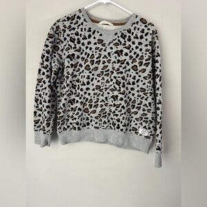 H&M Gray‎ Leopard Print Sweater